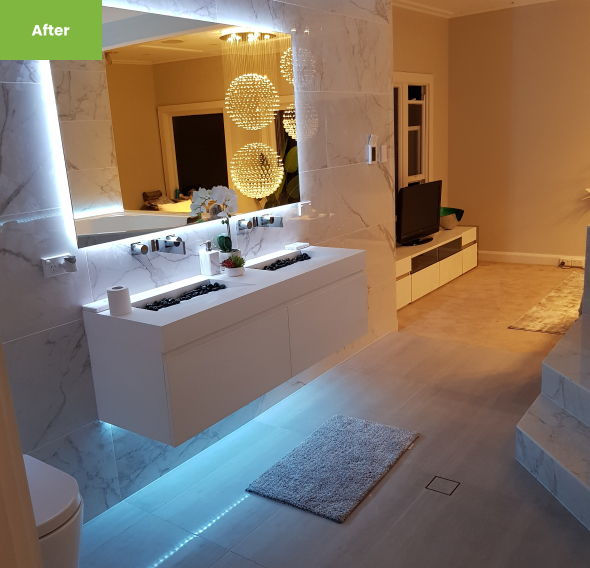 Boudoir bathroom renovation by Inside Out & About