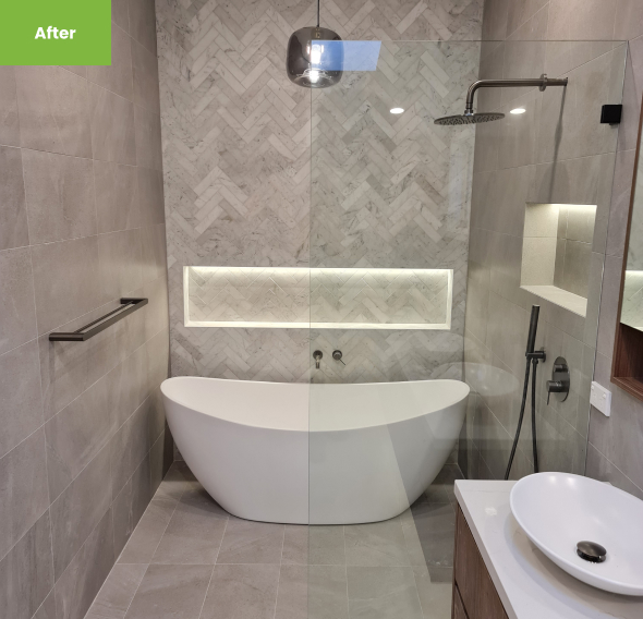 Westleigh bathroom renovation by Inside Out & About